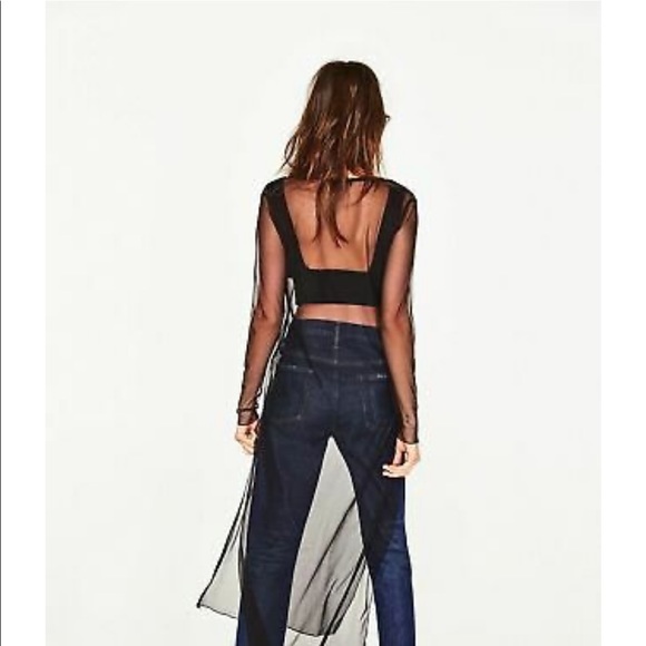 🆕 Zara embroidered tule overlay - Picture 9 of 10